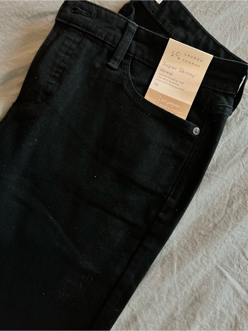 LC Lauren Conrad Black Super Skinny Jeans